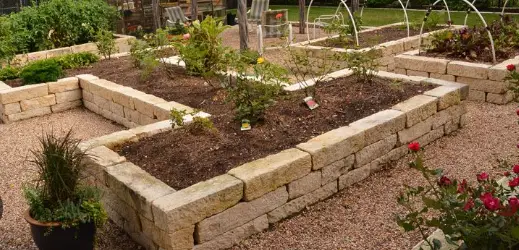 Limestone Raised Garden Beds